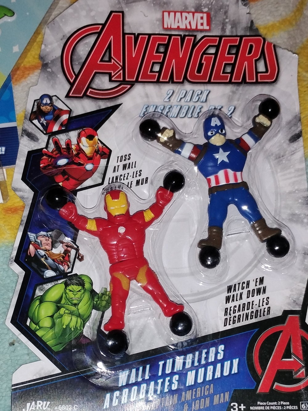 Marvel Avengers Captain America & Iron Man Wall Tumblers - Blue, Red, Gold